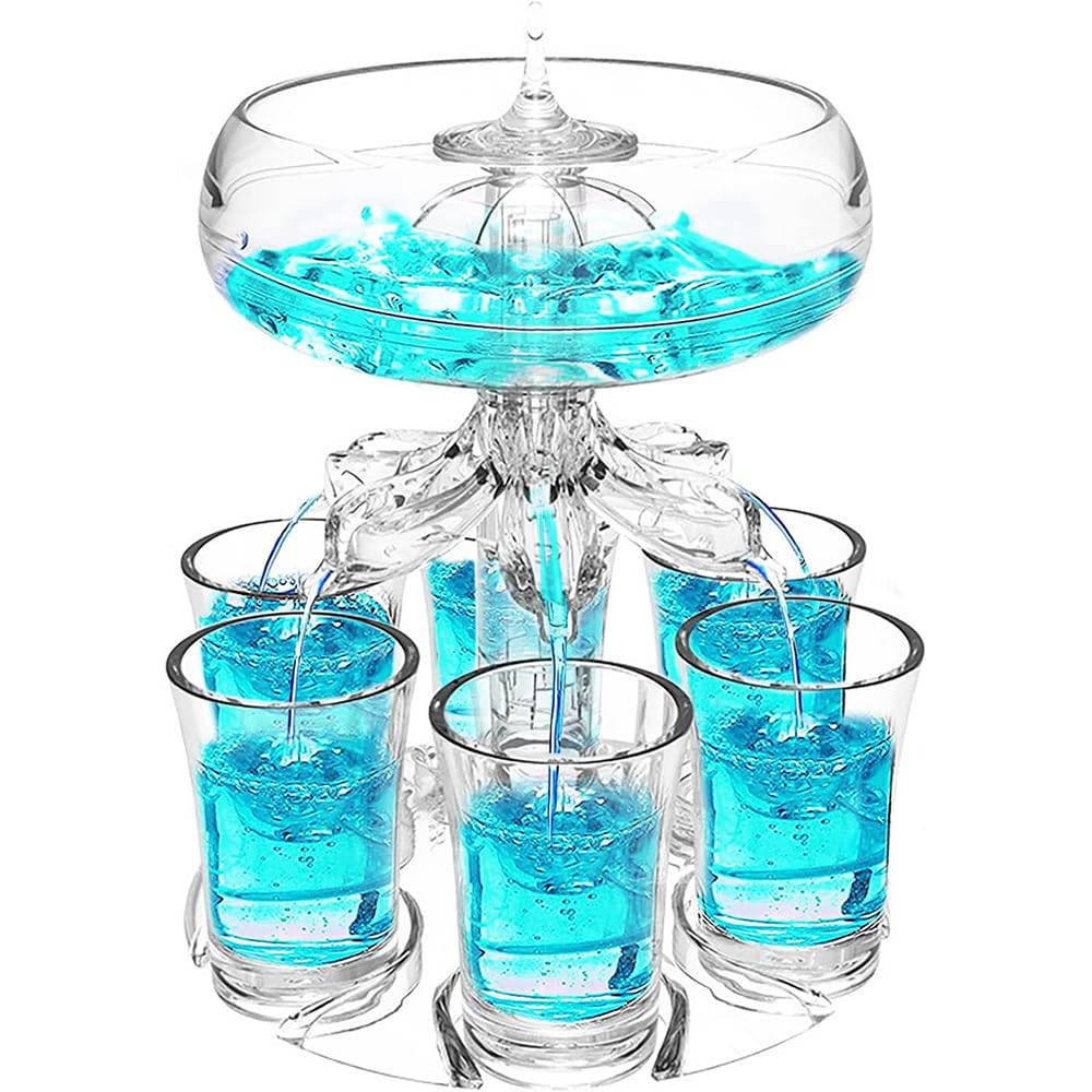 Horypt Party Shot Dispenser, Acrylic Drinks Dispenser with Shot Glasses Set of 6, 45ml Baby Guinne-ss Shot Dispenser, Shot Dispenser with Glasses, for Whiskey Cocktail Juice