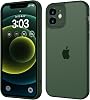 ORDA Case for iPhone 12 6.1 Inch Full Camera Protection Shockproof Scratch-Resistant Translucent Back Protective Case Anti-Fingerprint Matte Mobile Phone Case for iPhone 12 (Green)