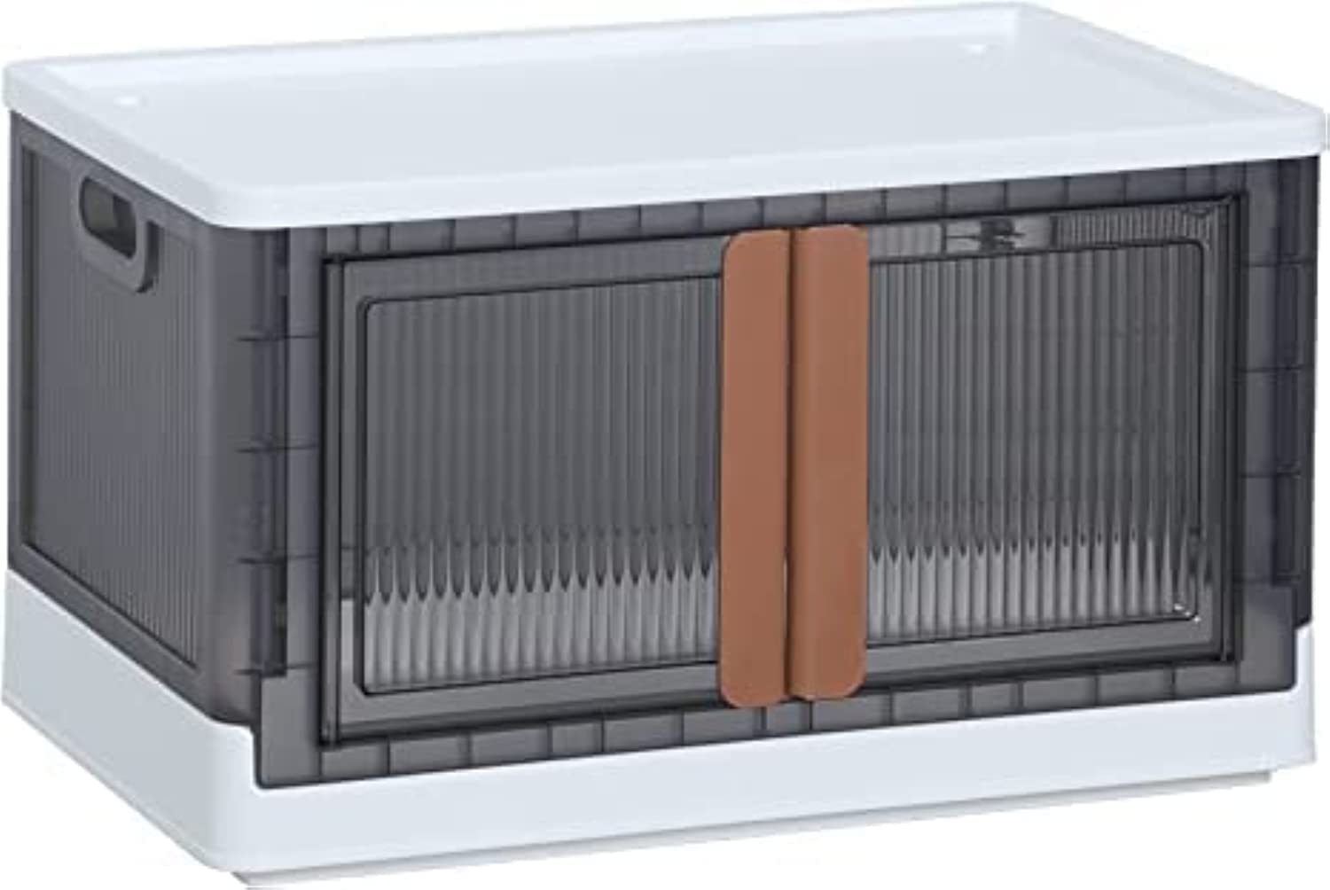 Storage Bins with Lids ,Plastic Storage Bins for Closet Organizers Storage,Folding Storage Box, Stackable Nestable Toy Storage Bins with Door, Collapsible Containers for Organizing (19 Gal-1 pack)