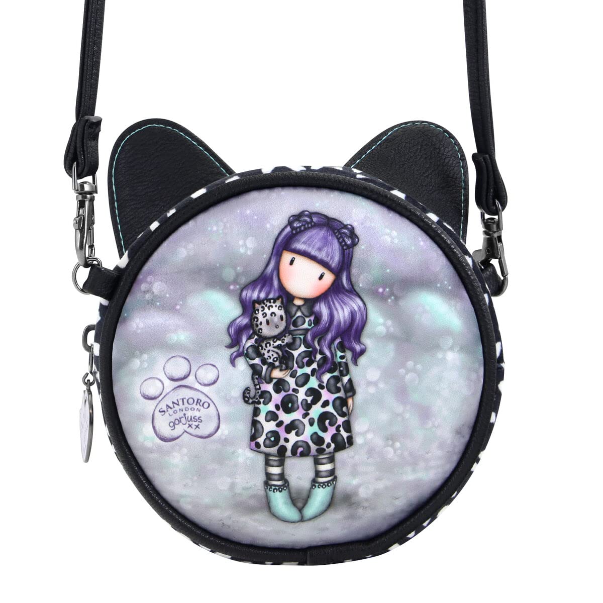 safta Articolo Gorjuss™ - Mini tracolla rotonda Purrrrfect Love Unisex - Bambini e ragazzi