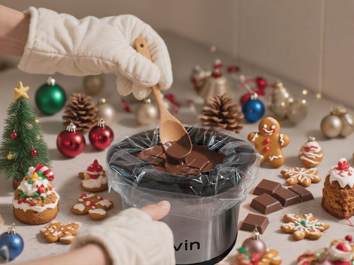 0.65 qt slow cooker warmer, fondue pot set,chocolate melting pot
