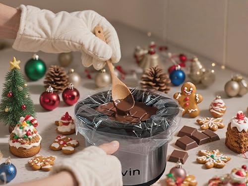 Miniatura 8 de Qvin Mini calentador de olla de cocción lenta de 0.65 cuartos de galón con 10 líneas de olla de cocción lenta para ollas de 0.5Qt-0.75qt