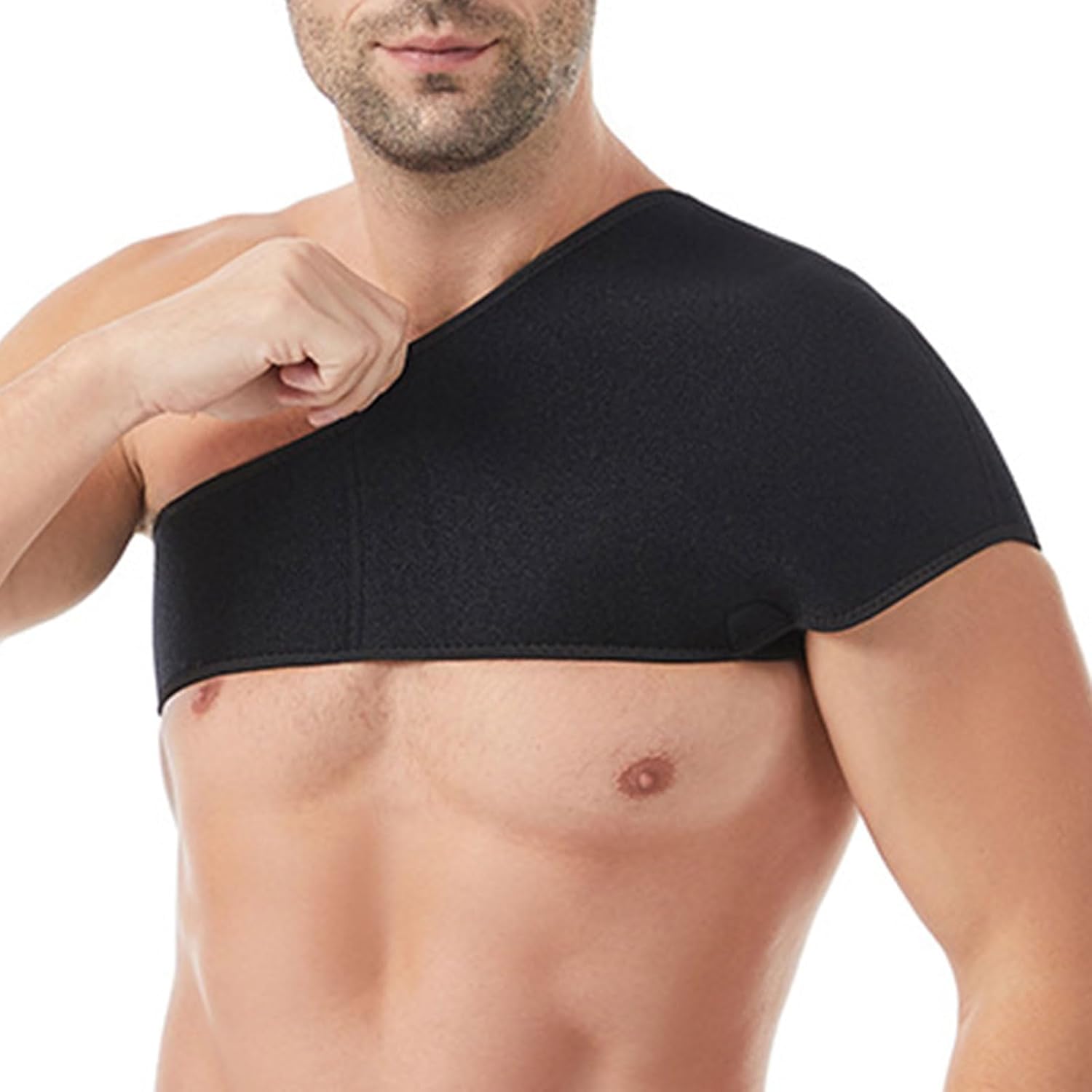 Shoulder Support Brace for Women & Men | Adjustable Bandage Wrap for Rotator Cuff & Shoulder Pain Relief Compression Therapy | Black, One size
