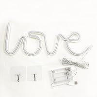 Vista 33 de Cloud Neon Signs, LED Light for Wall Decor, Battery or USB Powered for Bedroom Aesthetic Teen Girl Kid Room Christmas Wedding Party (White)