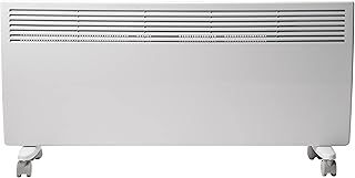 Devola DVNDM24 2400W Eco Electric Panel Heater with Adjustable Thermostat | Energy Efficient Technology, Lot 20 | Slimline Wall Mounted & Free Standing Plug in Low Energy Heaters with Timer | White