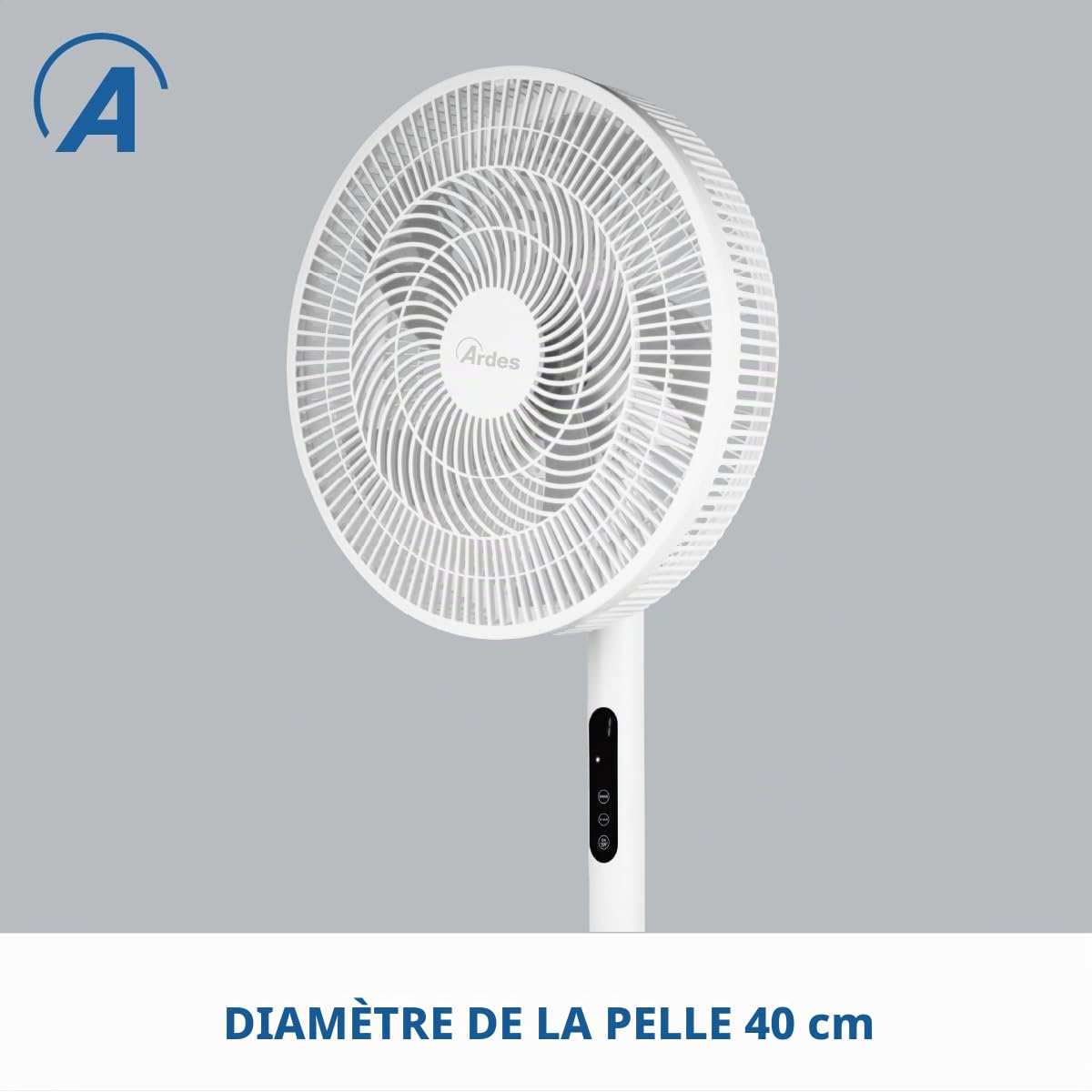 ARDES AIRE D AR5PR4005 Ventilateur 3 en 1 Ø40 cm 50 W avec télécommande, hauteur réglable 66–125 cm et minuterie 9 h