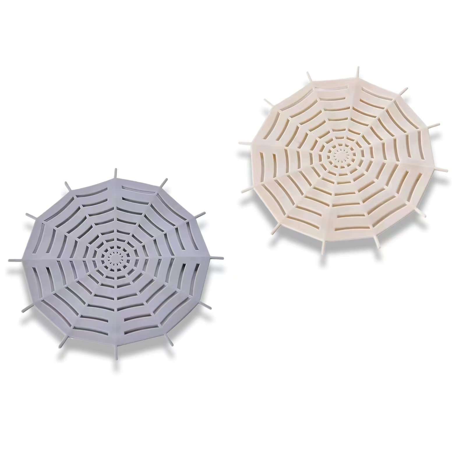 Photo 1 of 2PCS Hair Catcher Shower Drain,Silicone Sink Strainer,Bathroom Sink Drain Strainers,Durable Sink Straine for Tub,Kitchen,Bathroom (4.13 Inch). Spider Web