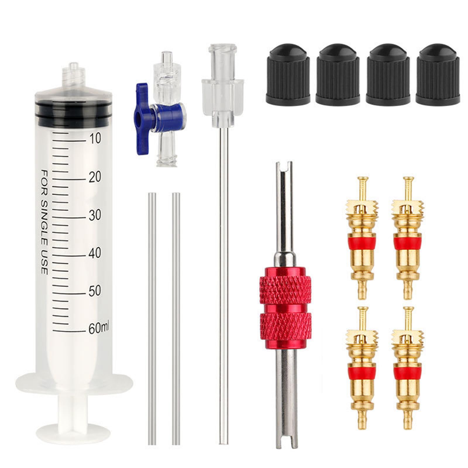 CHENZILIN Road Bike Tire Repair Kits Bicycles Tubeless Tire Liquid Injections Tool Tire Tubeless Sealant Injectors Bike Repair Too