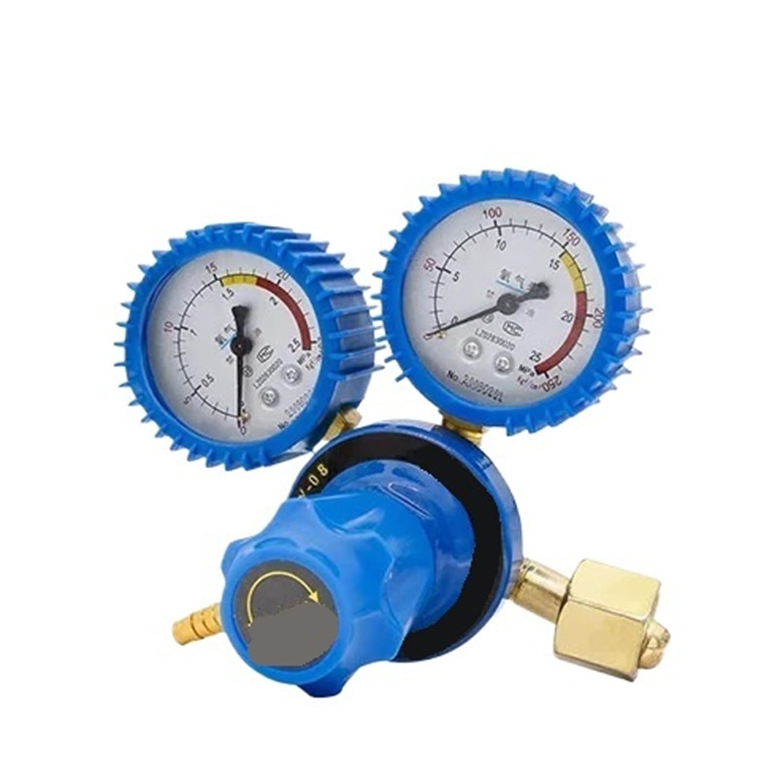 Vmvud Burgundy Oxygen Gauge Pressure Reducing Valve Acetylene Gauge Liquefied Gas Propane Gauge Carbon Dioxide Pressure Gauge Alloy