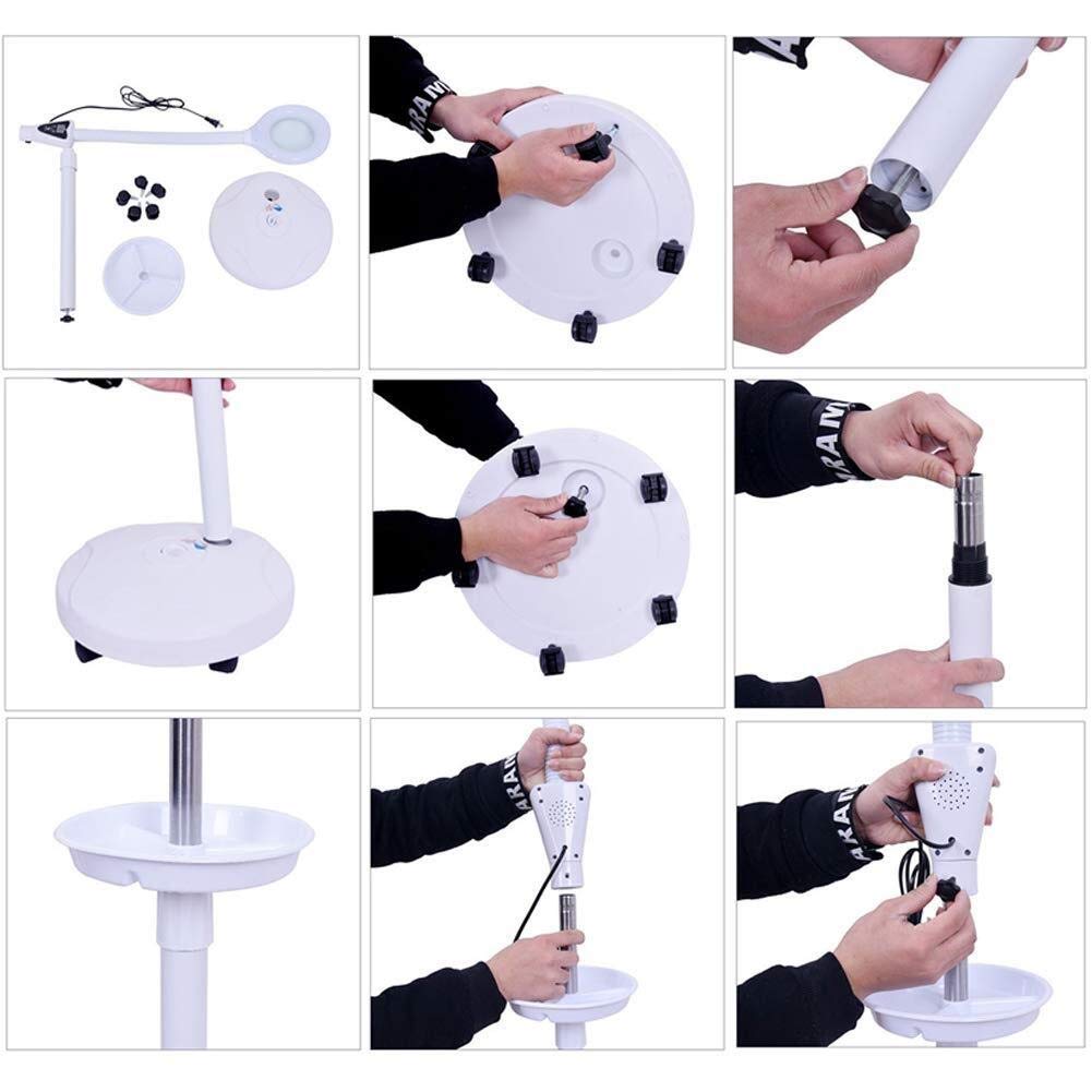 Powiększ lampę podłogową bezcieniową zimne światło manicure i rzęsy specjalna lampa bez koła pasowego salon kosmetyczny twarz biała różowa regulowana lampa Keep it in mind