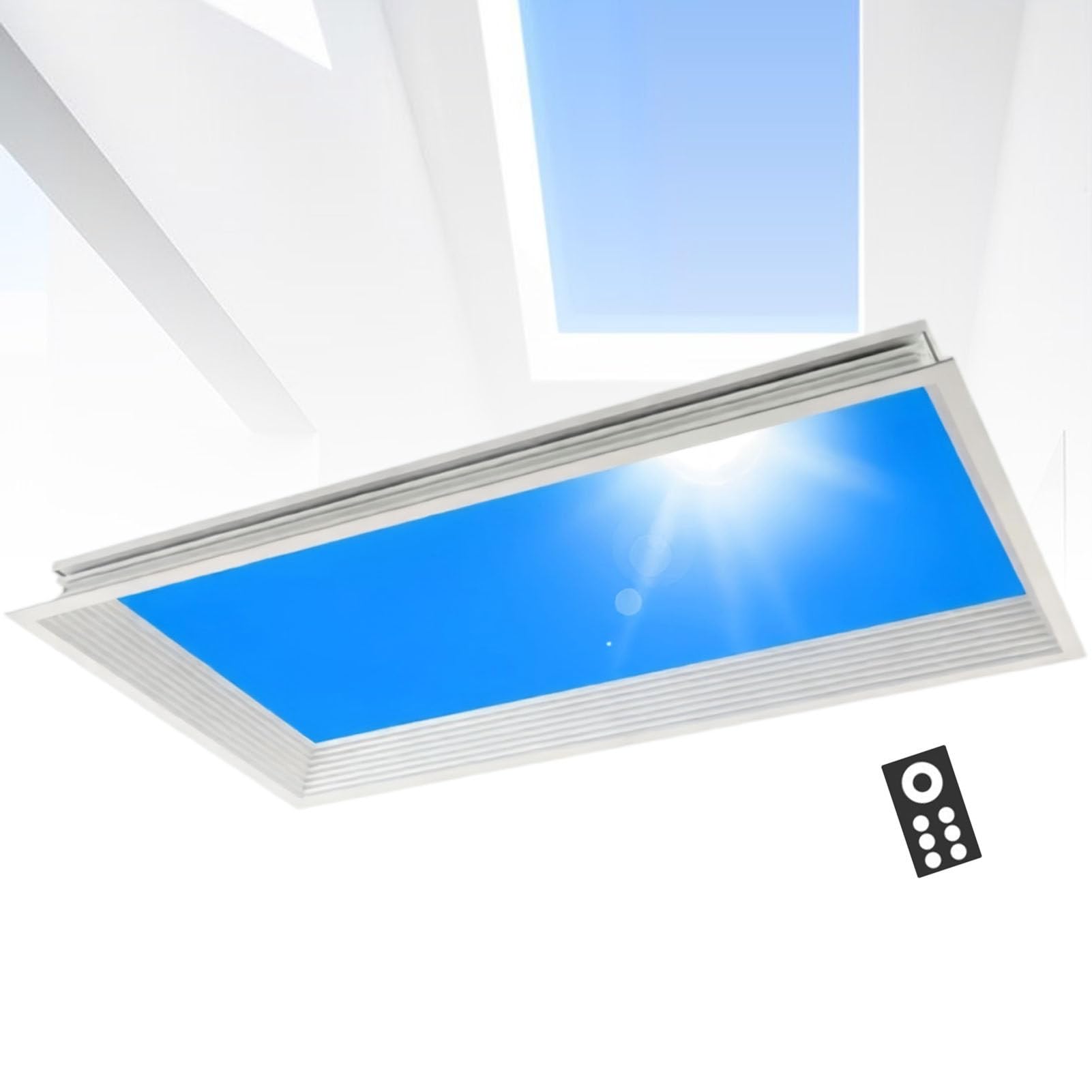 Smart-LED-Deckenleuchte „Blauer Himmel“ (Oberlicht-Optik) – Natürlicher Lichteffekt, Simulation von Tageslicht-Rhythmen und einstellbare Farbtemperatur; für Keller Integrated-60 * 120cm