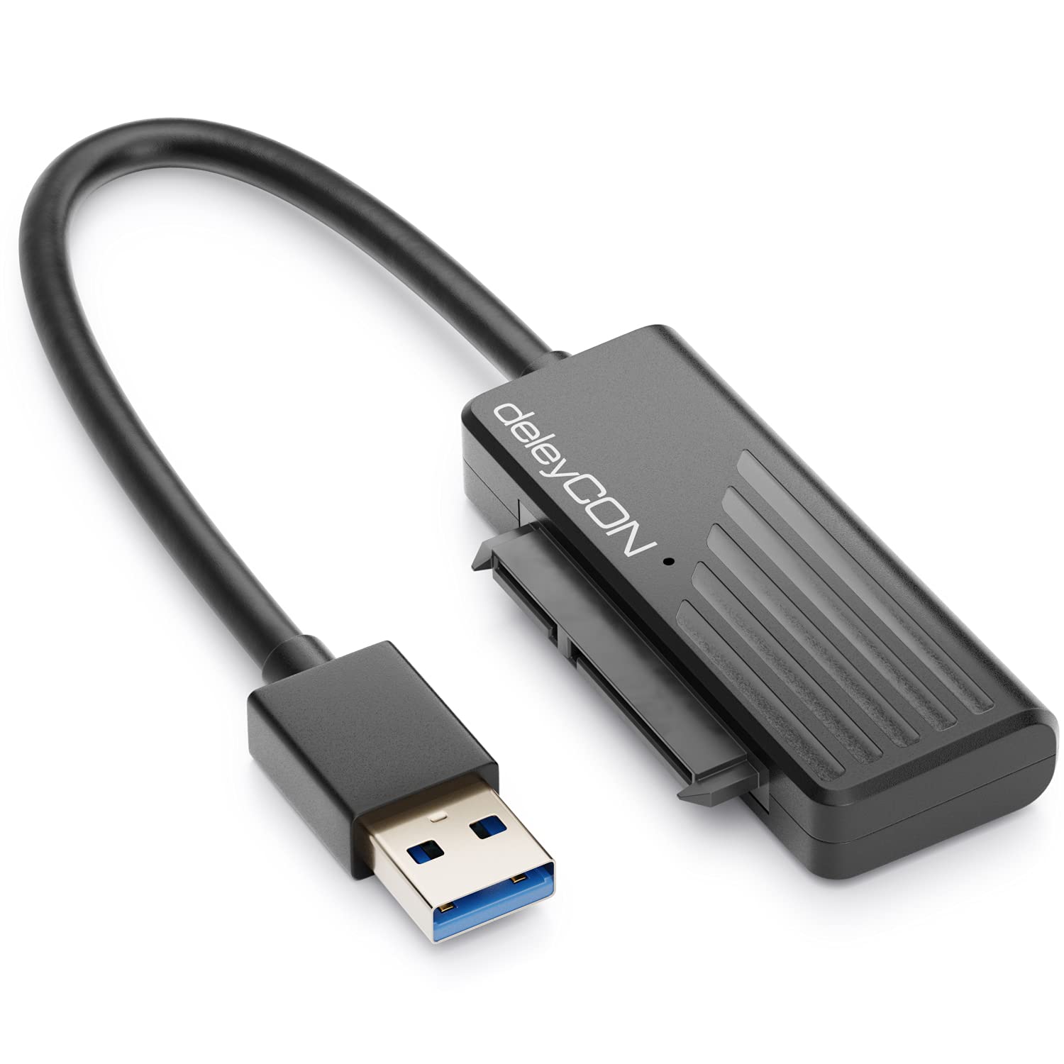 deleyCON USB 3.0 Adapter Kablowy SATA USB A do 2,5-Calowych Dysków Twardych HDD SSD 5 Gbit/s UASP SATA I II III Plug&Play