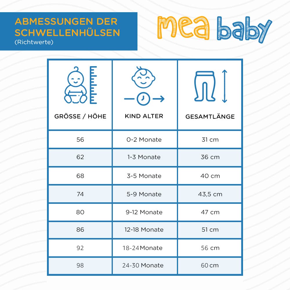 MEA BABY Pantalones de bebé con pie, pantalones de pelele para niños, pantalones de bebé para niñas, paquete de 5 unidades