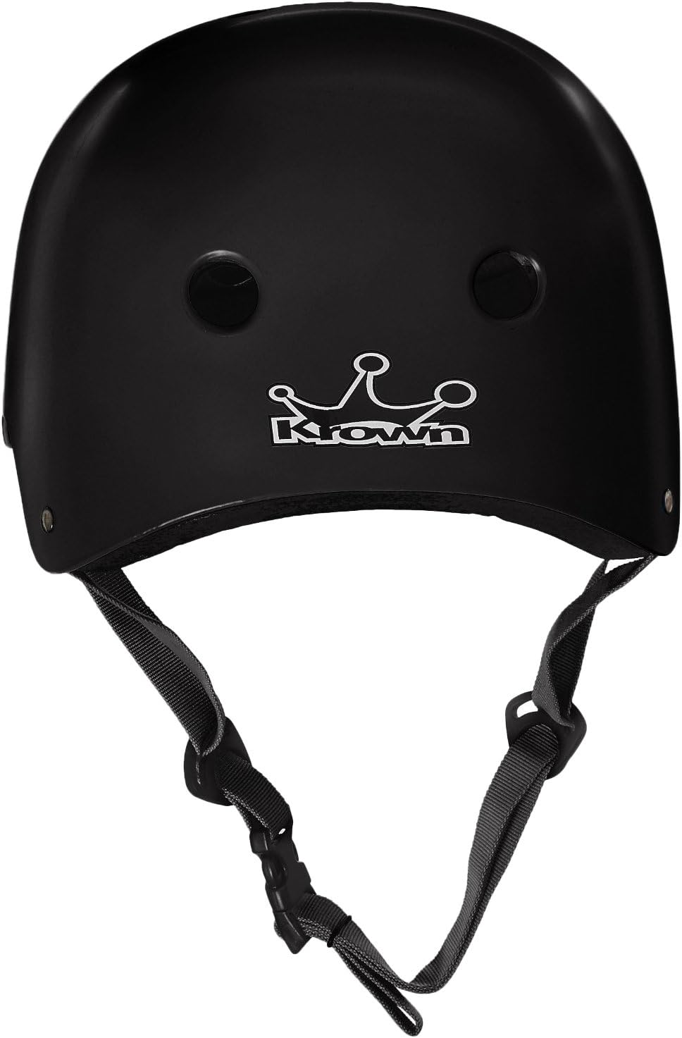 Krown Black Shell with Black Strap Skateboard Helmet