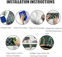 Vista 5 de Lukery Azulejo de despegar y pegar, impermeable, para cocina, mandala, azulejos autoadhesivos, azulejos de PVC, azulejos de pared, azulejos