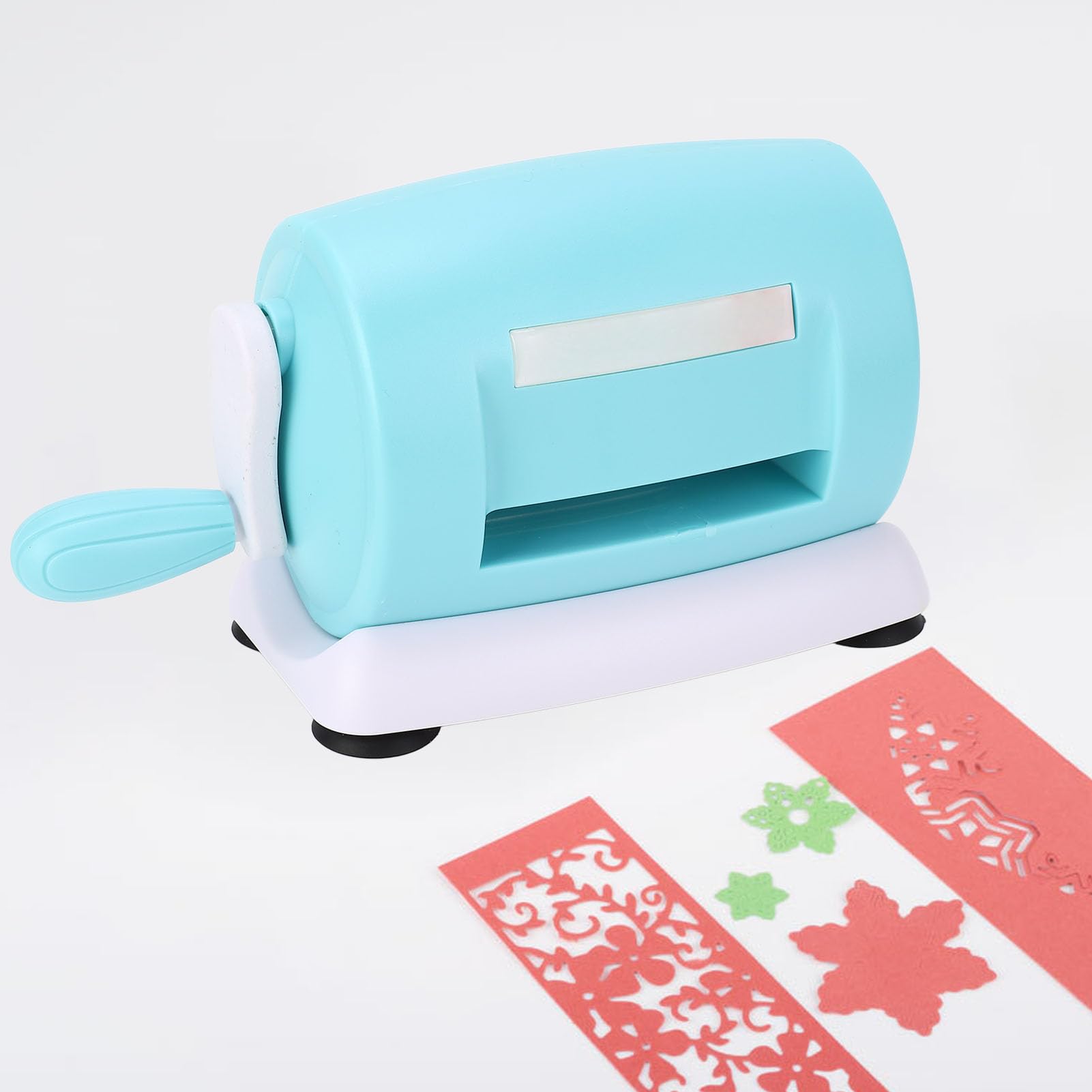 Mini Manual Die Cutting Embossing Machine Hand Held Embossing Machine, Compact Portable DIY Crafts Tool with Suction System, for Paper Cardstock Scrapbooking Supplies