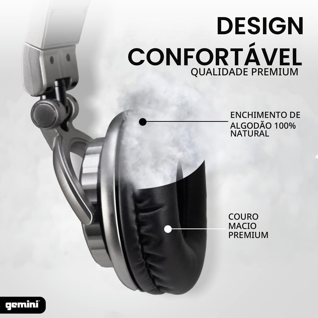 Fones de ouvido profissionais Gemini com fio para DJ – Fones de