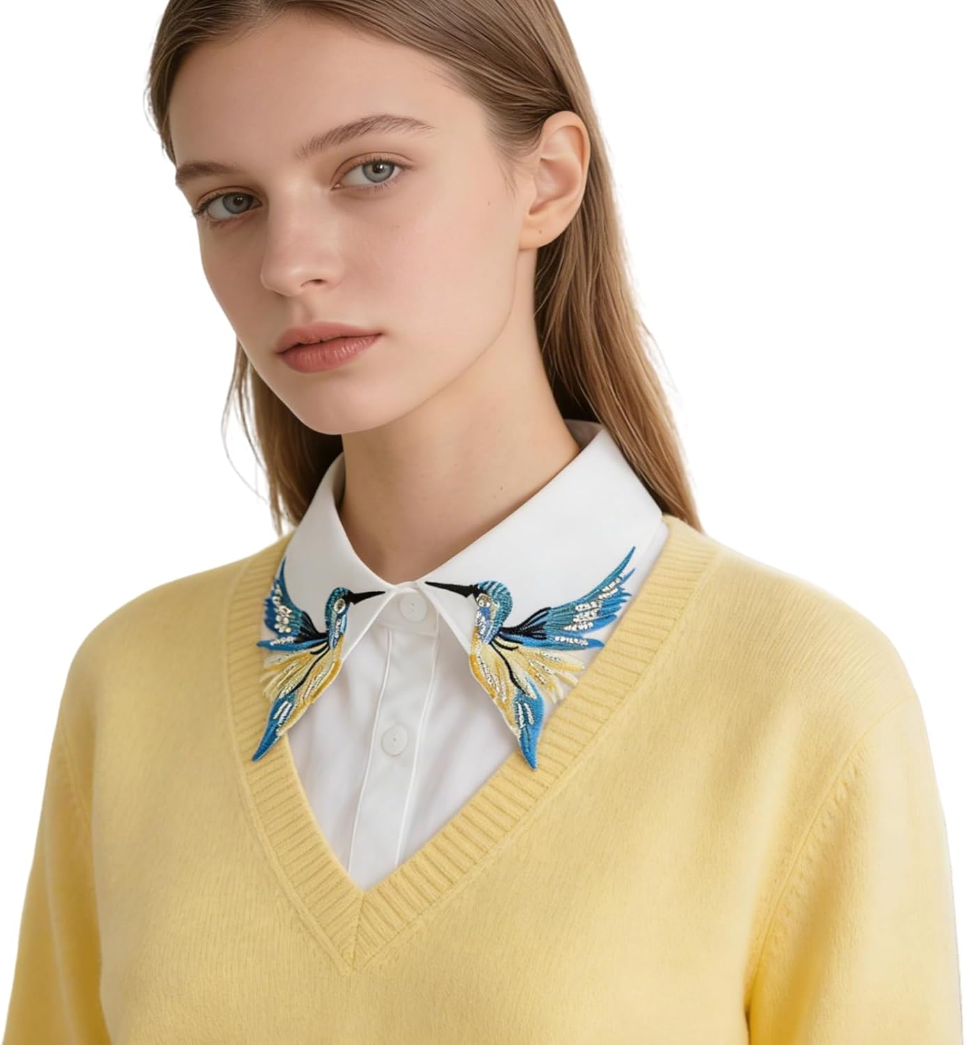 Fake Collar Detachable Dickey Collar Blouse Half Shirts Peter Pan Collar for Women & Girls