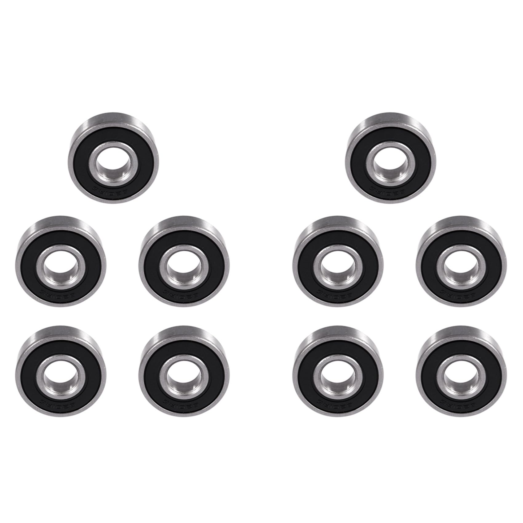 Ctrlzs Silver/Black 10X 6201Rs Shielded Deep Groove Ball Bearing 32Mm X 12Mm X 10Mm