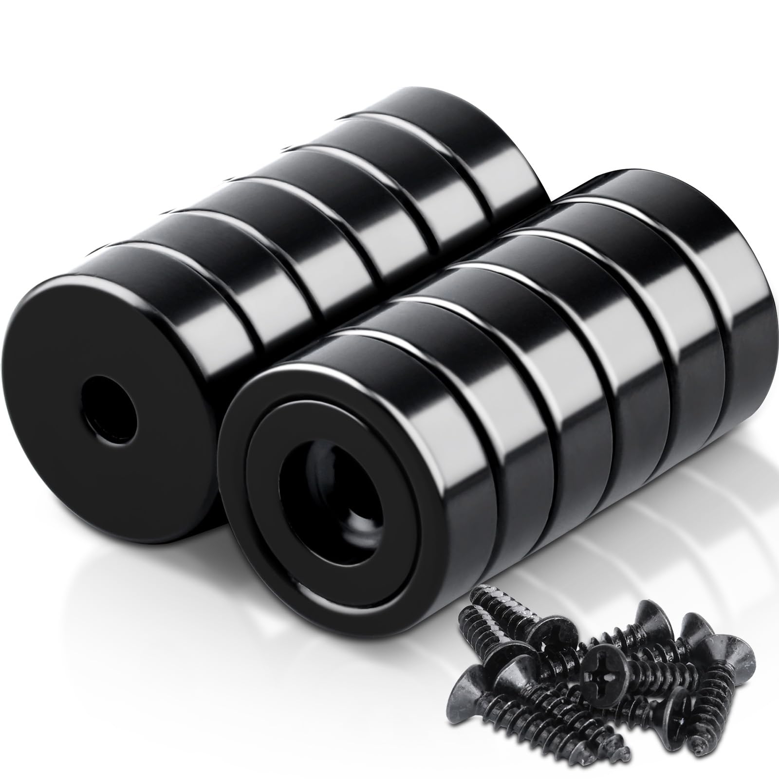 Magnete con base in neodimio 16,0 x 4,5 mm, filettatura interna M4, aderenza 5,2 kg