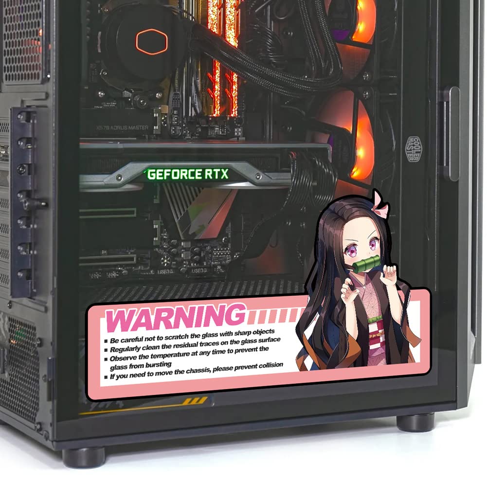 Amazon.com: Anime Stickers for PC Case Glass,Cartoon Decor Decals for ...