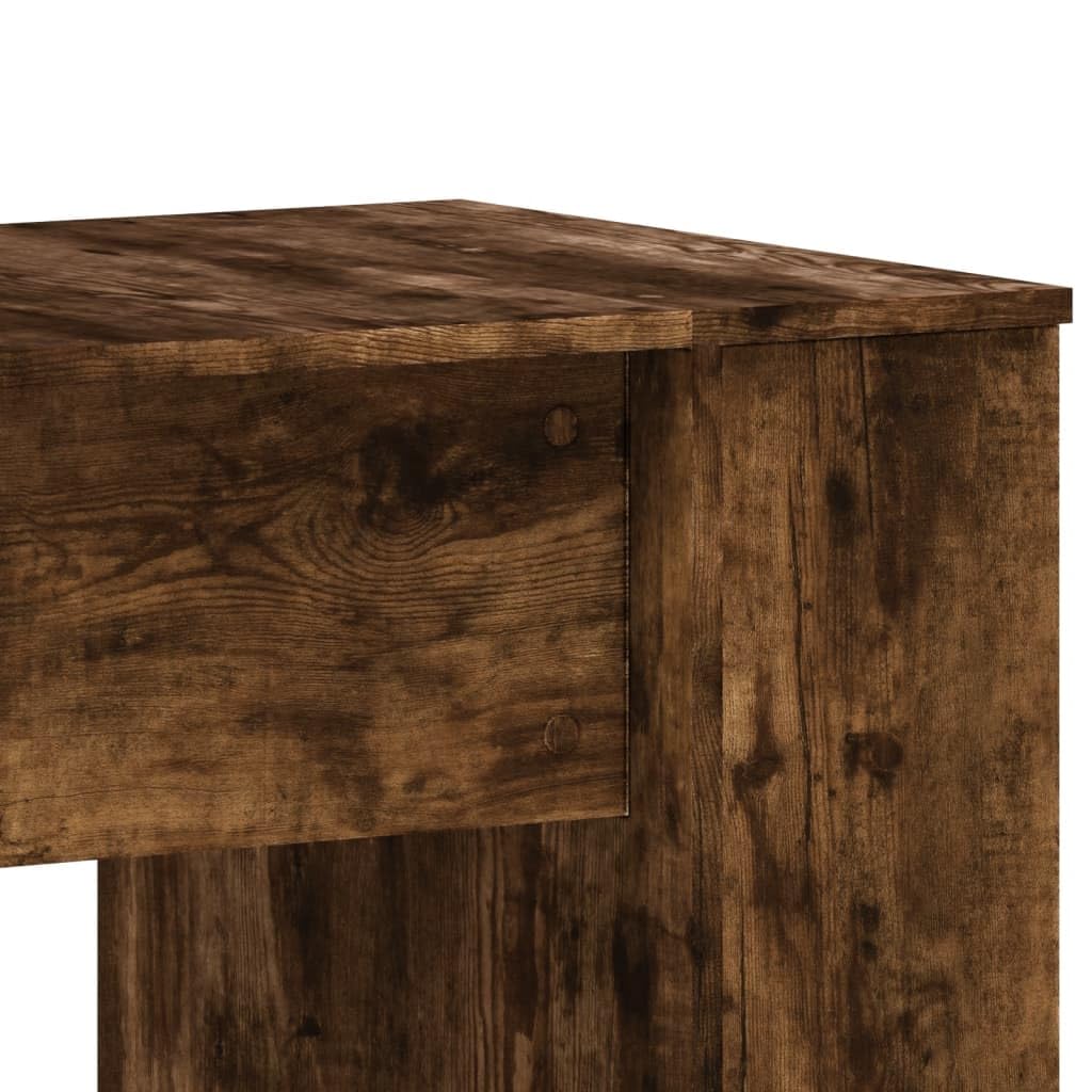 Scrivania affumicatura 140 x 50 x 75 cm, materiale in legno, robusto computer desk per ufficio, con spazio di archiviazione, ideale come tavolo da gioco e scrittura per Bedroom