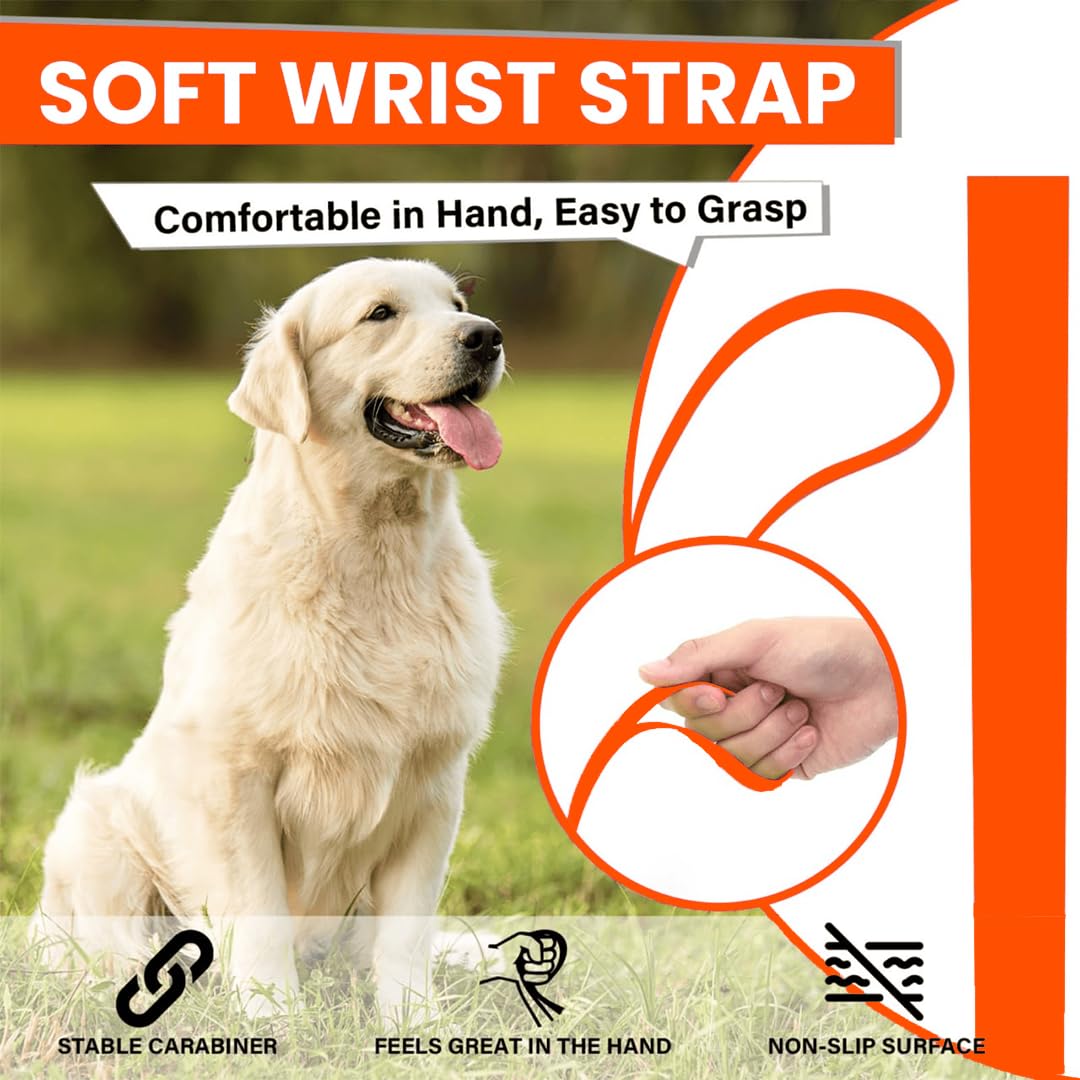 Loutep Waterproof Biothane Long Line 3m 5m 10m 15 Metre 20m Recall Rubber Dogs Leash Leads Extra Long Line Dog Lead For Puppy Small Medium Large Dogs House Camping Training - Image 2