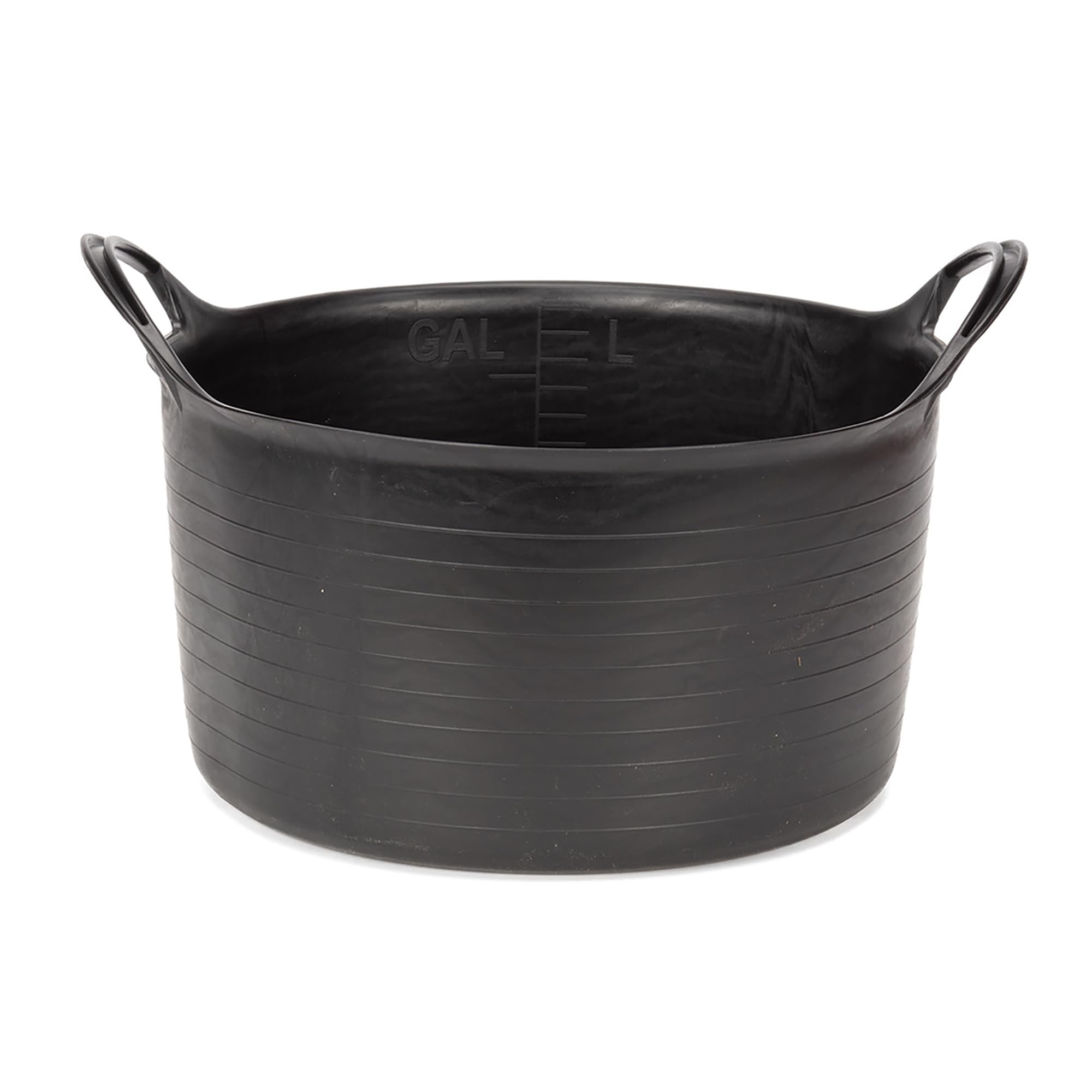 Amtech - Flexi Tub for Carrying Water, Soil, Bricks, Super Strong Reinforced Handles, Home DIY, Eco Friendly, Durable and Long Lasting, Heavy Duty, Cold Resistant (Black) (14L)