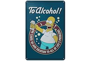 The Simpsons Vintage Metal Tin Homer Beer Poster Retro Duff Sign Custom...