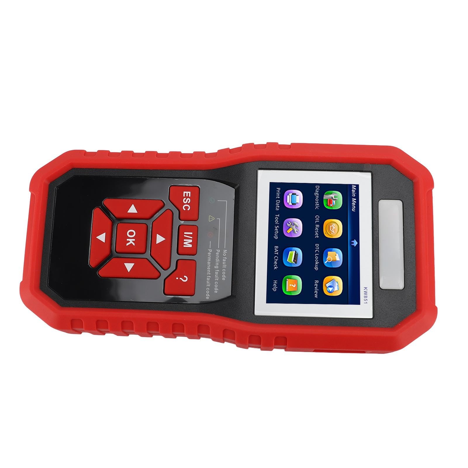 OBD-Scanner, Motorfehlercodeleser mit Hochauflösendem TFT-Farbbildschirm und Service-Licht-Reset, für Win XP 7 8 10