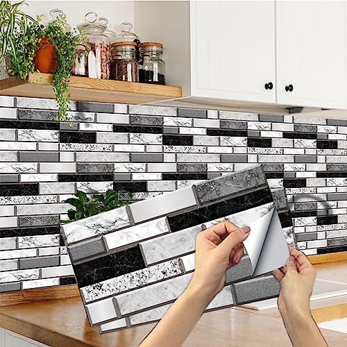 BYLife 12 Pieces Kitchen Wall Stickers PVC 15 x 30 cm Vinyl Wall ...