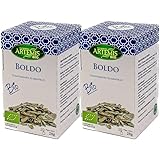 Pack 2 x Artemisbio Boldo Eco 20 filtros – Infusión ecológica en bolsitas, sabor herbal intenso y amargo, ideal para después de las comidas, fácil preparación, 40 filtros