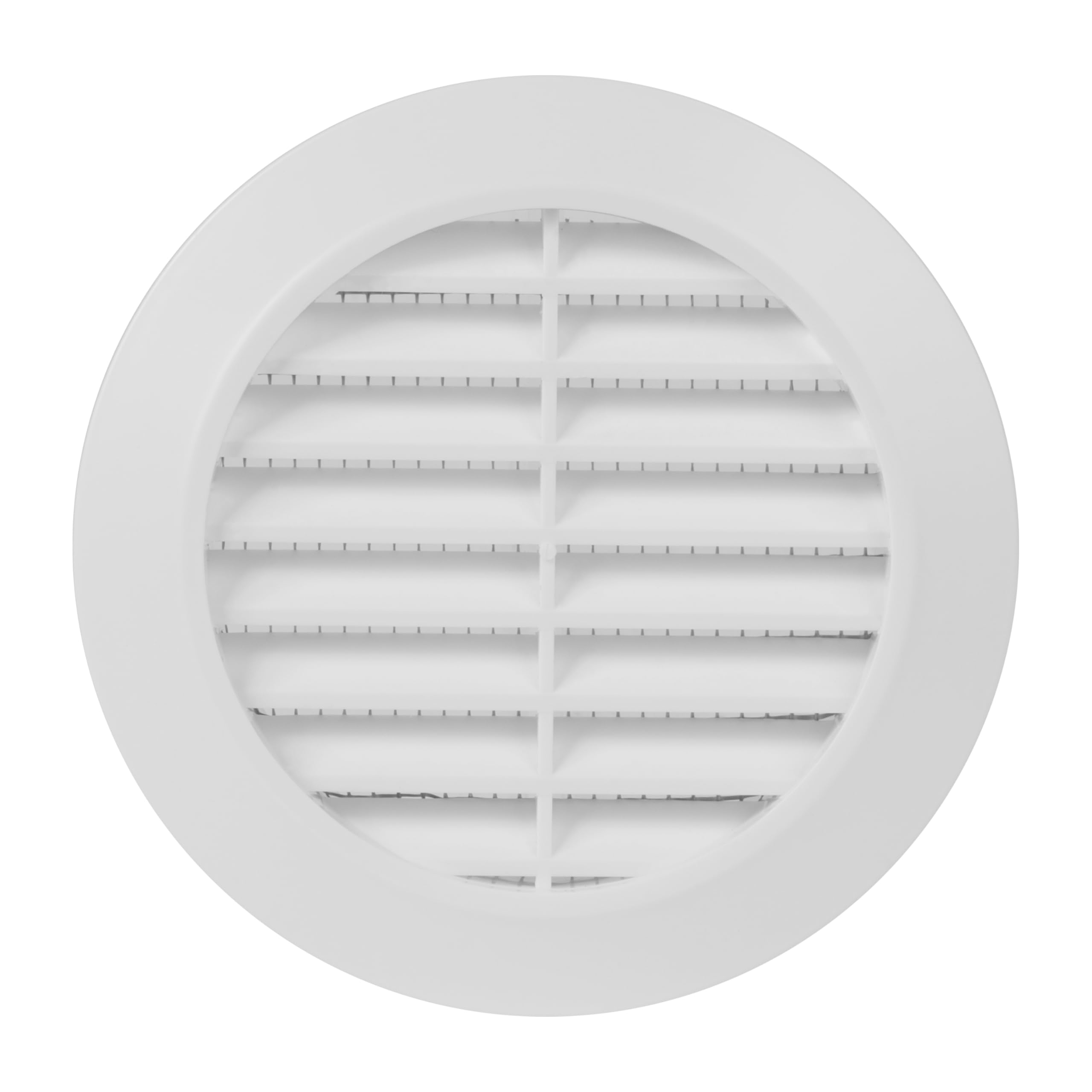 Repa Market Lot de 2 grilles d'aération blanches de 80 mm avec écran en maille – Grille d'aération en plastique – Grille d'aération à persiennes pour intérieur et extérieur – Grille d'aération CVC