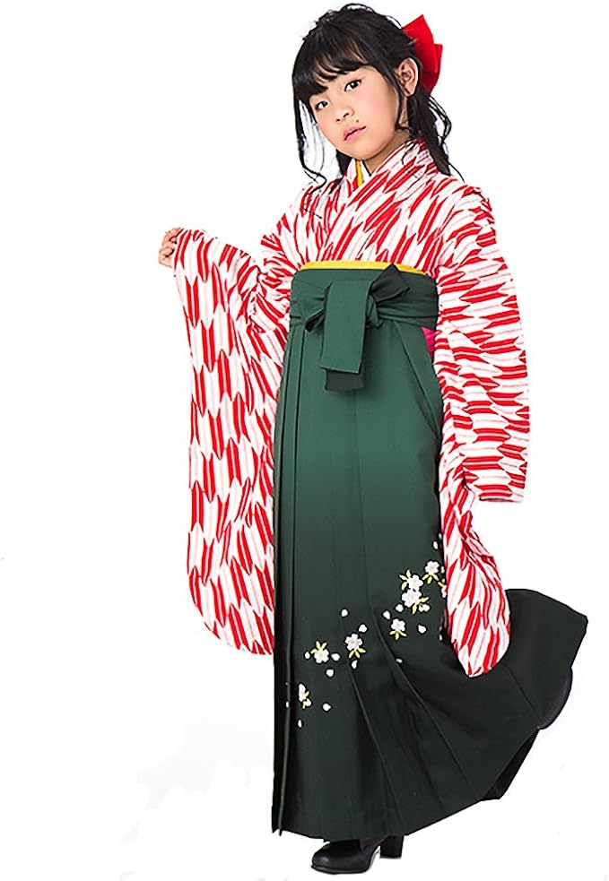 Amazon 京都きもの町 女の子卒業式 袴 桜の刺繍 行灯袴 卒服 着物 通販