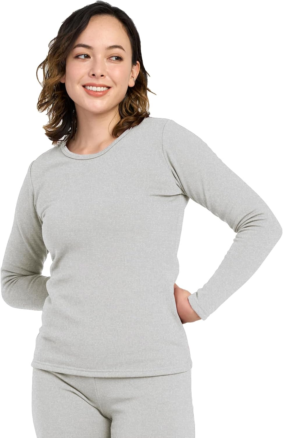 LAPASA Women Thermal Shirt Crewneck Mock Neck Turtleneck Base Layer Fleece Top Thermoflux Lightweight Midweight Heavyweight