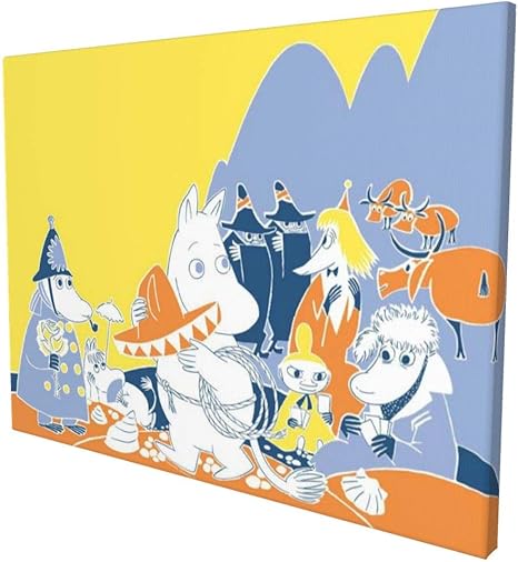 Amazon Co Jp ムーミン3 アートパネル アートフレーム モダン アート 版画 おしゃれ ホーム オフィス 部屋 インテリアパネル リビング絵画 背景絵画 飾り ポスター 額縁なし30x40cm ホーム キッチン