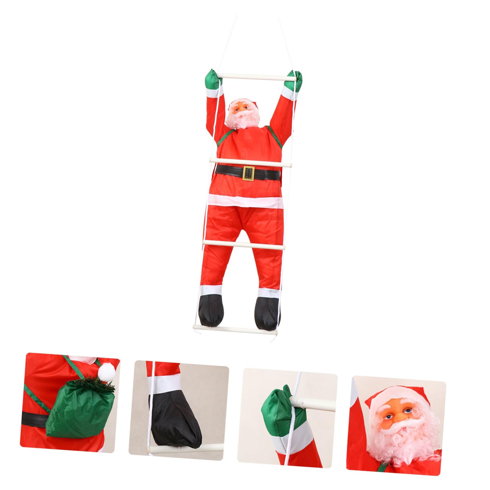 Colgante De Papá Noel Escalador 90 Cm, Decoración Navideña De Exterior, Material Seguro y Resistente, Accesorio para Fiestas y Oficinas, Adorno Festivo para Navidad