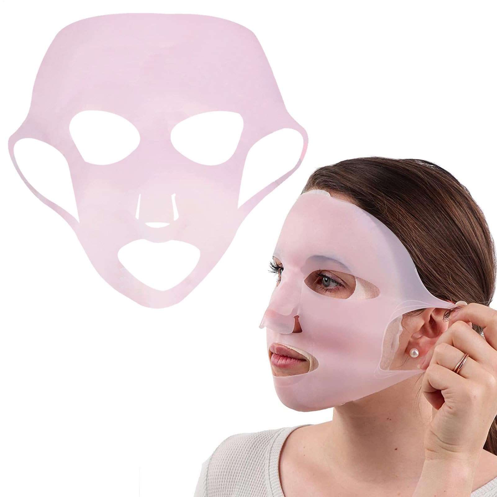Facial Masque Cover – Flexible Skin Band, Anti-Slip Mask Wrap | Moisturizing Shield, Lightweight Face Lifting Strap, Face Tool for Women’s Daily Use