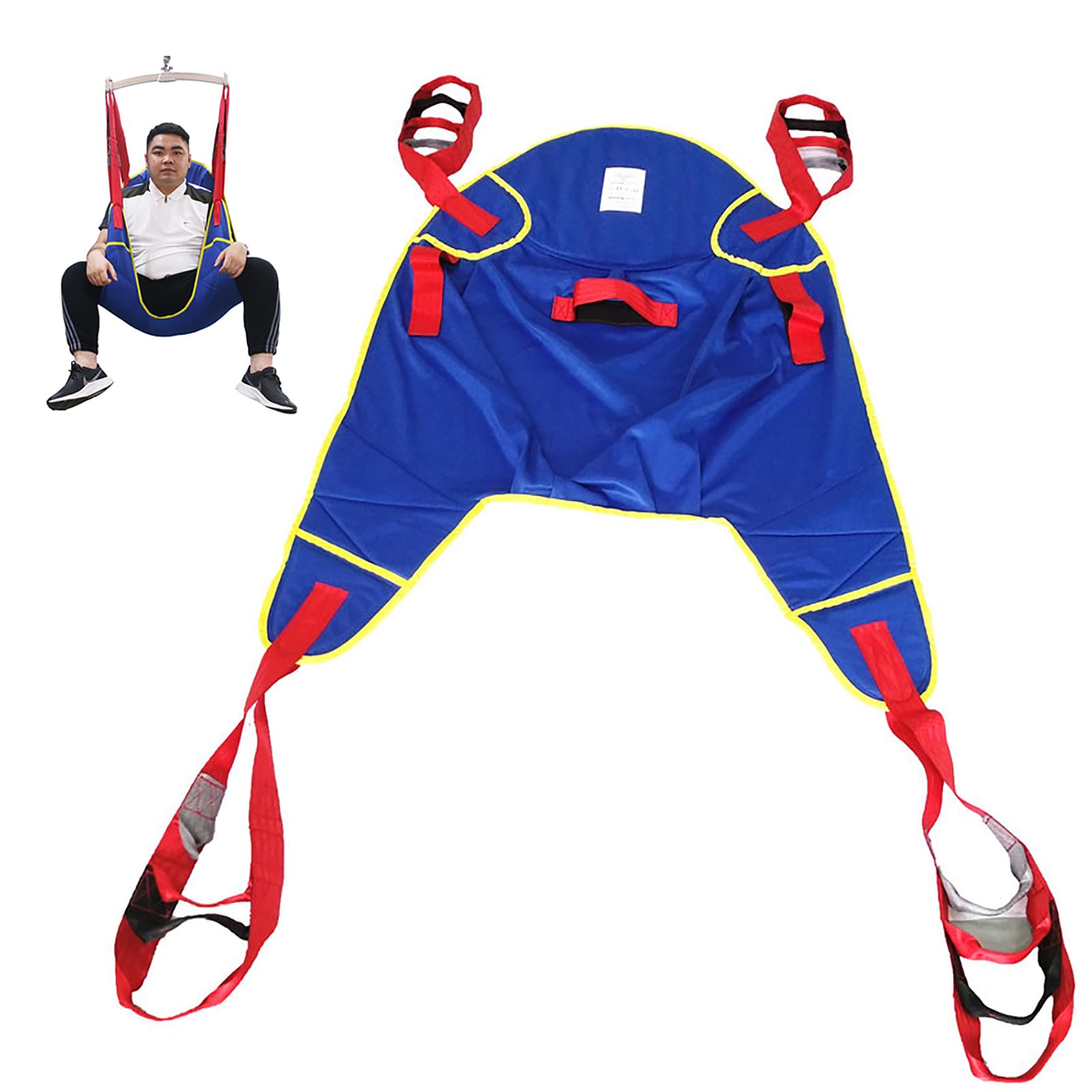 Almohadilla De Transferencia para Grúa De Pacientes, Cinturón De Cuerpo Completo, Capacidad De Carga De 90/150 Kg, Asa Ajustable Y Tejido Transpirable, Ideal para Hospitales, Residencias