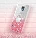 Galaxy S5 Case,Silverback Girls Bling Glitter Sparkle Cute Phone Case with 360 Rotating Ring Stand, Soft TPU Outer Cover + Hard PC Inner Shell Skin for Samsung Galaxy S5 -Pink