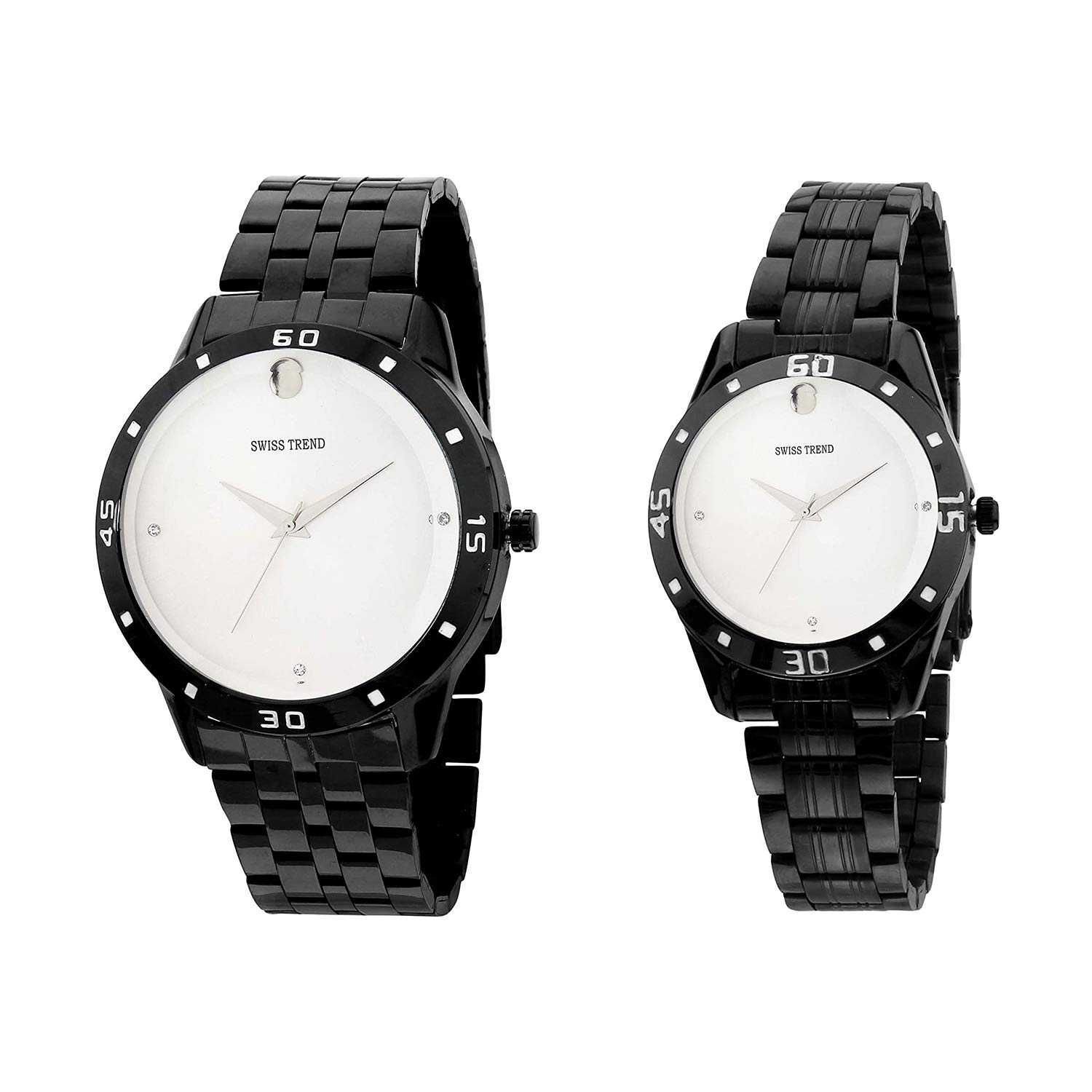 Swiss Trend White Dial Mens and Womens Couple Watch (B07G88S9VY) Amazon Price History, Amazon Price Tracker