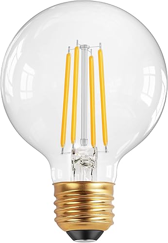 QiMH Bombilla LED G25, bombillas Edison vintage de 8 W para espejo de maquillaje de baño, bombillas decorativas, bombillas cálidas de vidrio