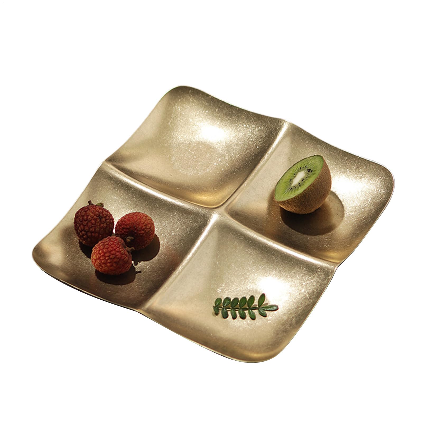 Bandeja de servicio con divisiones decorativa para el hogar