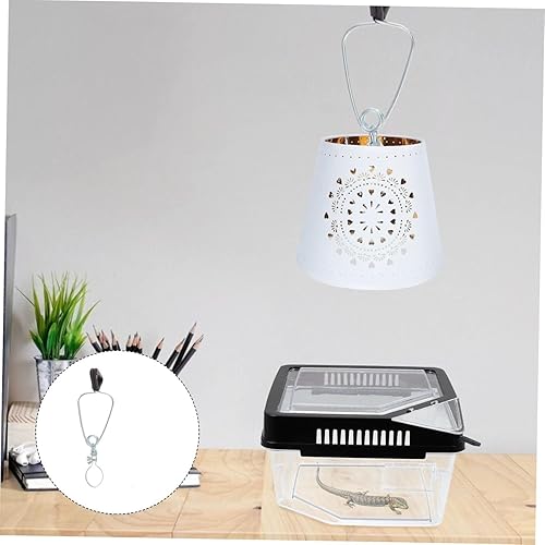 Miniatura 3 de AYNEFY Clip de fijación para pantalla de reptil, abrazadera de soporte de pantalla de reptil, pinza de fijación de emisor de calor de cerámica, clip