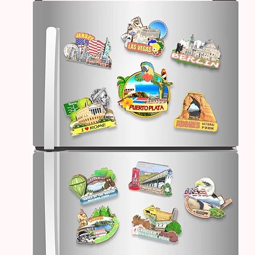 Miniatura 4 de Imán de madera para nevera Puerto Plata República Dominicana Monumentos 3D Viajes Coleccionables Recuerdos Decoración Hecho a Mano 2