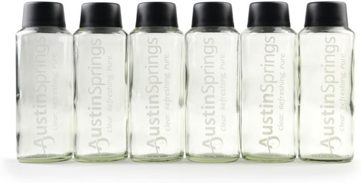 AS-GB-B-6 18-Ounce Glass Bottles, 6-Pack