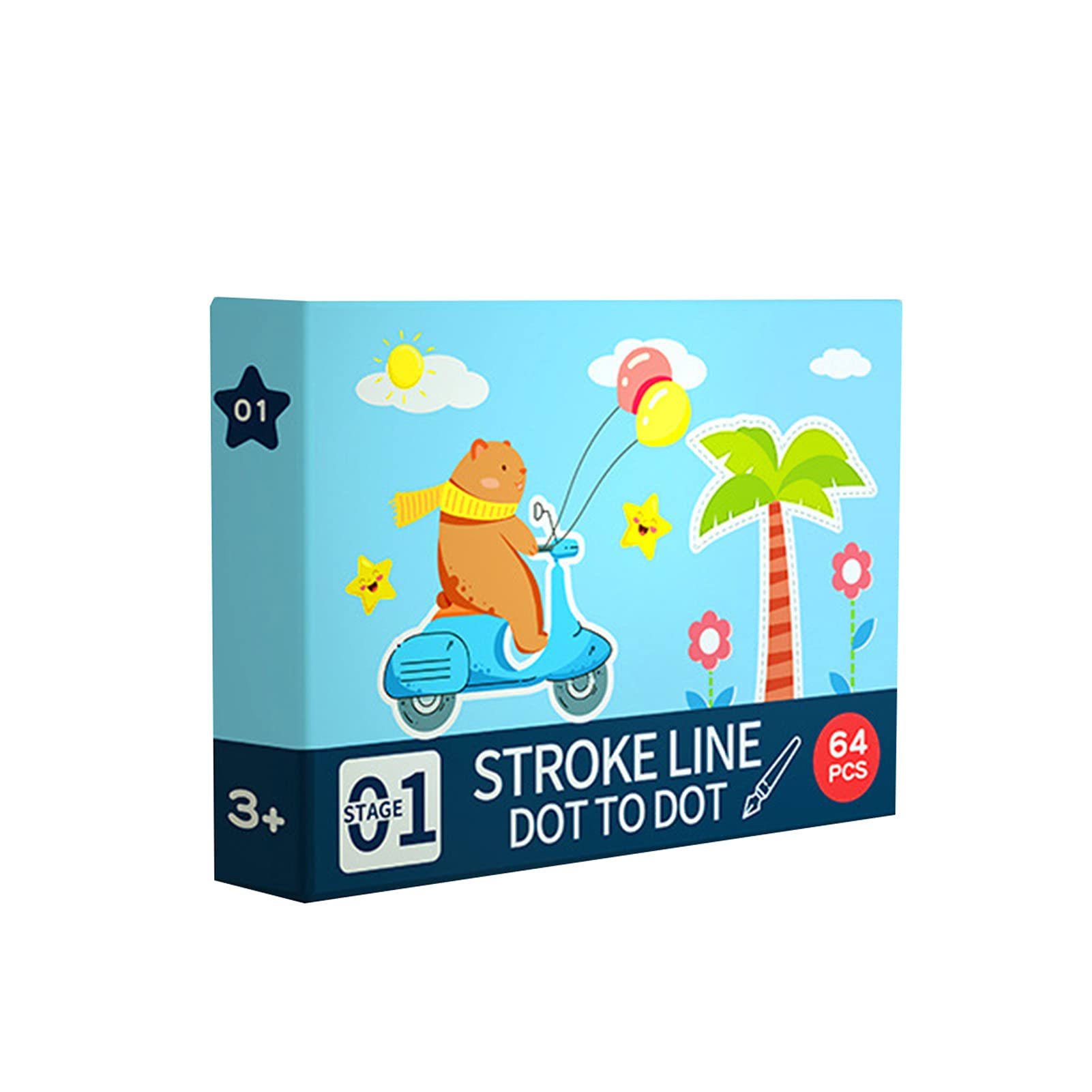 Bomoya Magical Tracing Workbook Kids's Preschool Educational Letter Tracing Toys Lines and Shapes Pen Control | Toddler Learning Activities Erasable Reusable Children's Logical Thinking Training