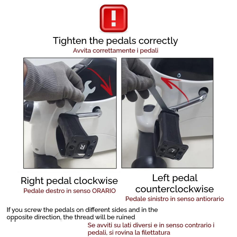 FFitness FMMB408B Cyclette Pedaliera da casa - Riabilitativa, Ginnastica ATTIVA, per anziani, riabilitazione infortuni | Bici Da Casa Easy Belt Bike Home Gym Braccia Gambe