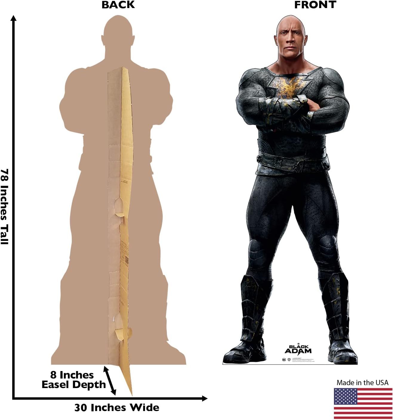 Cardboard People Black Adam Cardboard Cutout Standup - Black Adam (2022 Film)