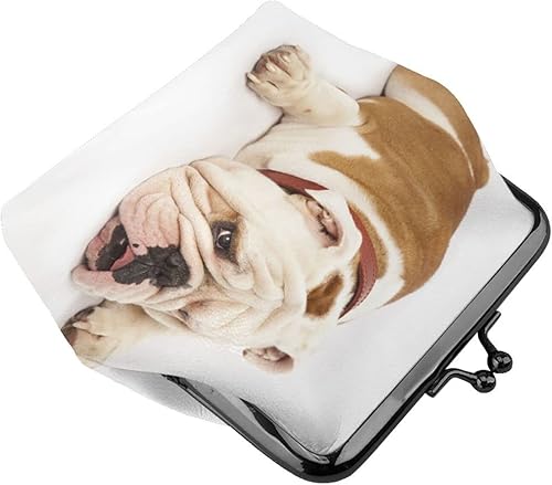 Miniatura 4 de Monedero tipo monedero inglés Bulldog para mujeres y niñas, viaje con cierre de hebilla y hebilla